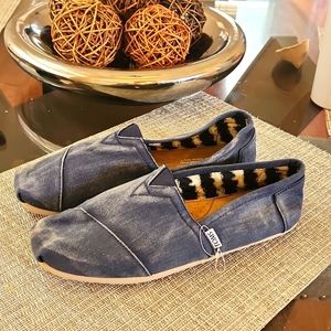 Toms Classic Washed Denim Men 10 Alpargatas Shoes